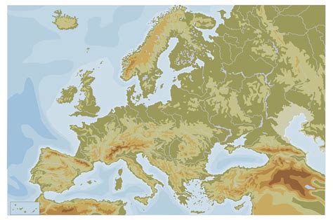 Clases de Ciencias Sociales: Mapas de Europa Física