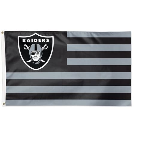 Oakland Raiders WinCraft 3' x 5' Americana Stars & Stripes Deluxe Flag