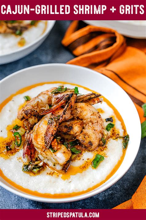 Grilled Cajun Shrimp and Grits - Striped Spatula