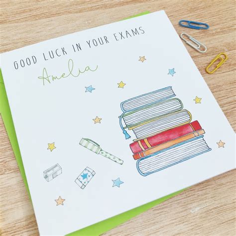 Personalised Good Luck in Your Exams Card Good Luck Cards - Etsy