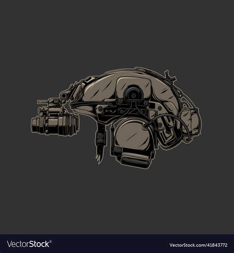 Helmet on nvg Royalty Free Vector Image - VectorStock