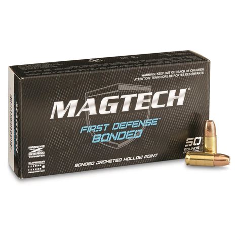 Magtech, 9mm Luger, BJHP, 147 Grain, 50 Rounds - 645350, 9mm Ammo at Sportsman's Guide