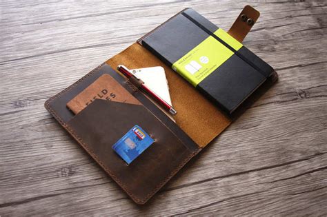 Personalized Leather Moleskine Notebook Cover - FlixGifts