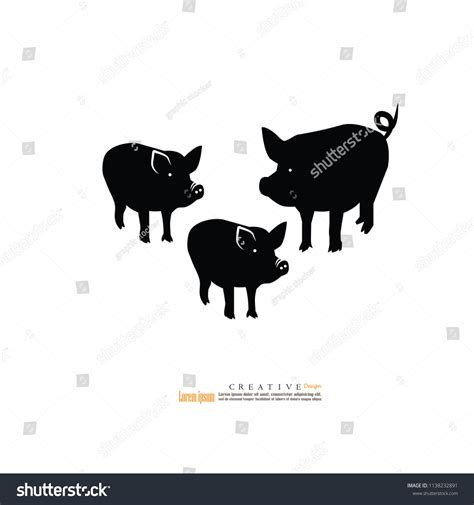 Pig Iconvector Illustration Stock Vector (Royalty Free) 1138232891 ...