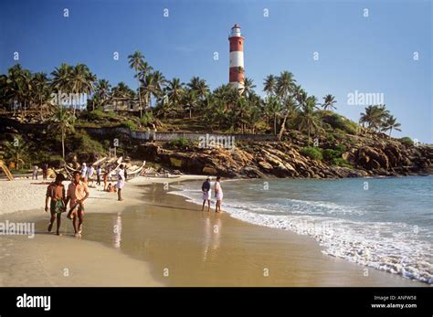 Lighthouse Beach Kovalam Kerala India Stock Photo - Alamy