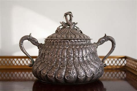 Antique Silver Sugar Bowl for sale at Pamono