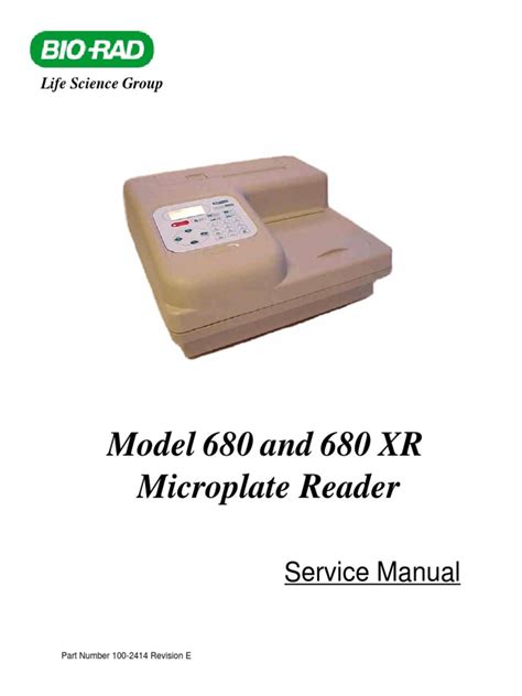 Bio-Rad Model 680 Service Manual 2006 PDF | PDF | Computing And Information Technology