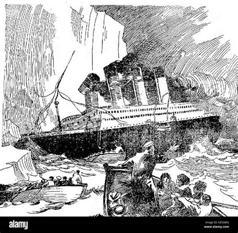 Titanic+sinking Black and White Stock Photos & Images - Alamy