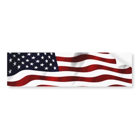 American Flag Car Bumper Sticker | Zazzle