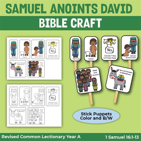 Samuel Anoints David Craft - Bible Crafts Shop