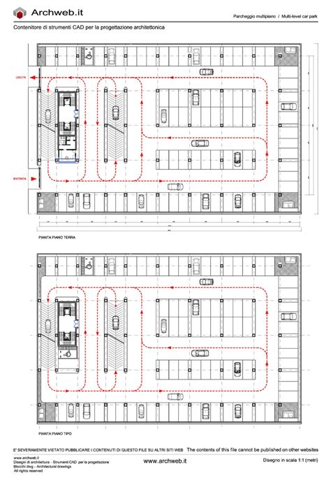 Multi-storey car park 02 dwg | Parking design, Car park design, Mall design