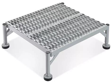 Stationary Work Platform - Steel, 24 x 24", 10-15" Height, Gray H-5091GR - Uline