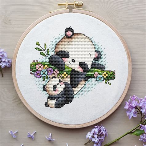 Cross Stitch Panda - Etsy