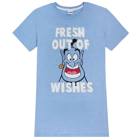 Disney Aladdin Classic Magic Genie Wishes Womens / Ladies Pyjama Night T-Shirt - Walmart.com