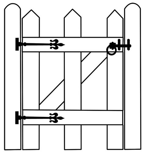 Gate Clipart Black And White | Free download on ClipArtMag