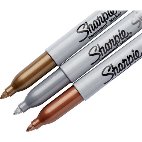 Sharpie® Metallic Markers Fine Tip Assorted Colours 3/pkg Monk Office