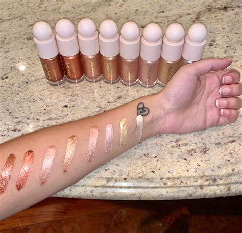 Swatches of Rare Beauty Positive Light Liquid Luminizers | Selena Gomez ...