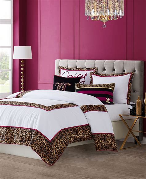 Juicy Couture Regent Leopard 3-Pc. Comforter Set, Queen & Reviews - Home - Macy's | Comforter ...