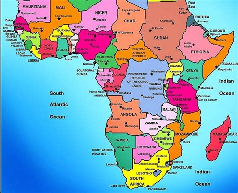 3840x2160px, 4K free download | POLITICAL MAP - AFRICA, maps, countries, cities, continent ...