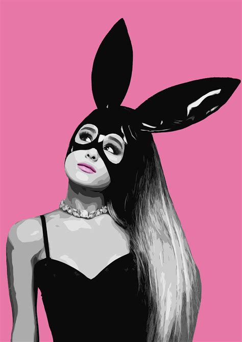 Ariana Grande Bunny Fan Art Poster Wall Print PNG and JPEG | Etsy