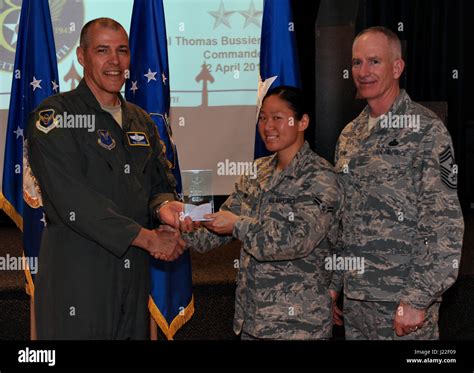 U.S. Air Force Maj. Gen. Thomas Bussiere, Eighth Air Force commander ...