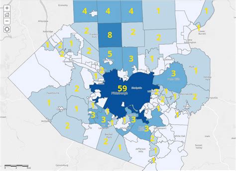 Map Of Allegheny County COVID Cases By Municipality : COVID19PGH