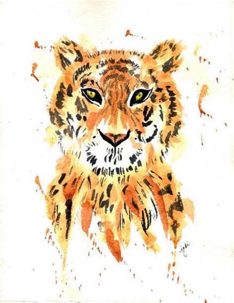 Tiger Original Watercolor PRINT 8 X 10 Tiger Painting - Etsy