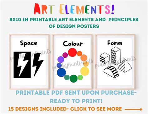 Art Elements and Principles of Design Minimalist Posters Printable ...