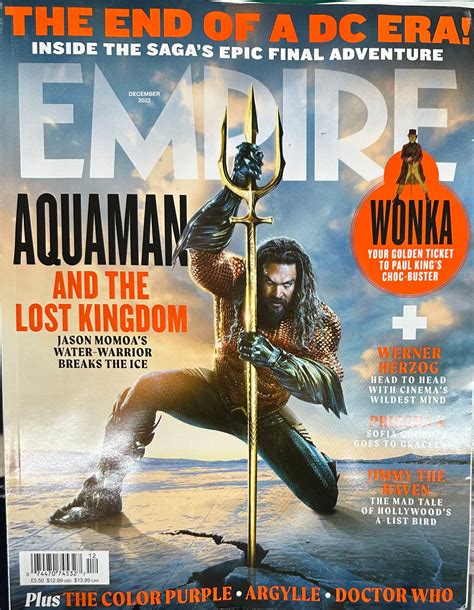 EMPIRE MAGAZINE-December 2023-AQUAMAN AND THE LOST KINGDOM-JASON MOMOA-Brand New – Soho News ...