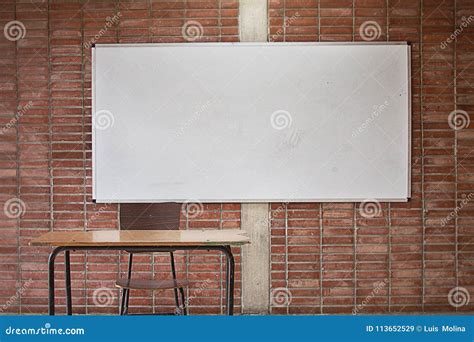 Empty Teacher`s Desk in a Classroom Stock Image - Image of board, college: 113652529