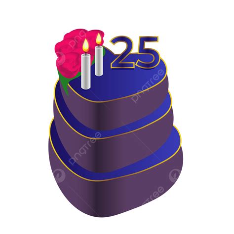 3d Beautiful Cake With Candle For Birthday And Wedding Anniversary Transparent Background, Cake ...