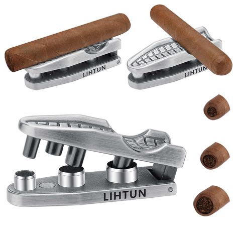 Cigar Punch with Cigar Holder, 3 Punch Cutters, 2 Cigar Stands, 20-25- – XIFEI