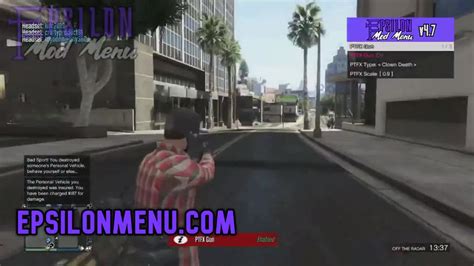 GTA 5 Online Mod Menu PC, PS4 & Xbox One | Epsilon video - ModMenuz ...