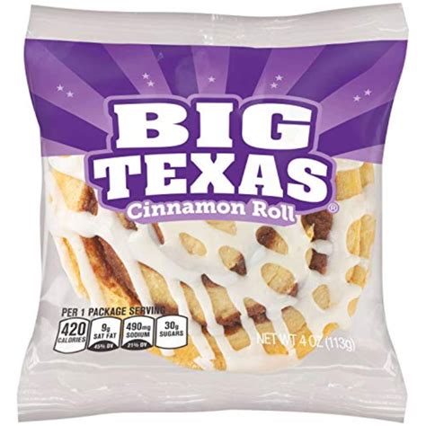 Cloverhill Big Texas Cinnamon Rolls, Individually Packaged, Pack of 6 ...