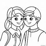 Boyfriend And Girlfriend In Funky Style Coloring Page 24453 19307 sketch template
