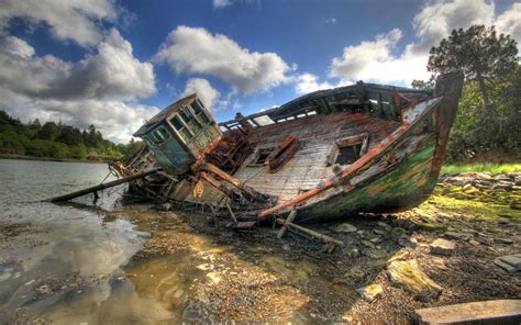 Abandoned wrecked ship 1920x1200 | Abandoned - Ghost Towns - Eerie Photos | Pinterest ...