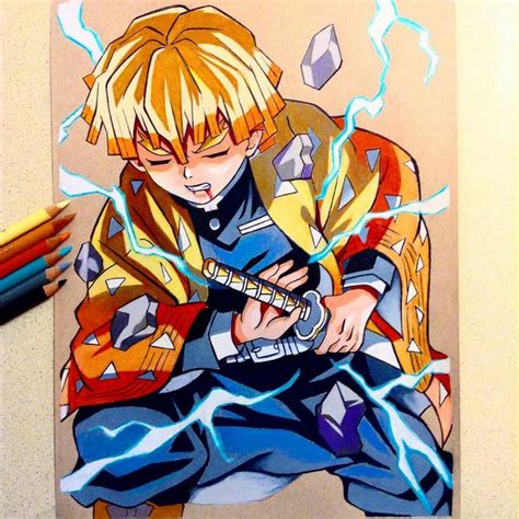 Zenitsu Agatsuma | Coloriage manga, Tutoriel dessin manga, Dessin manga