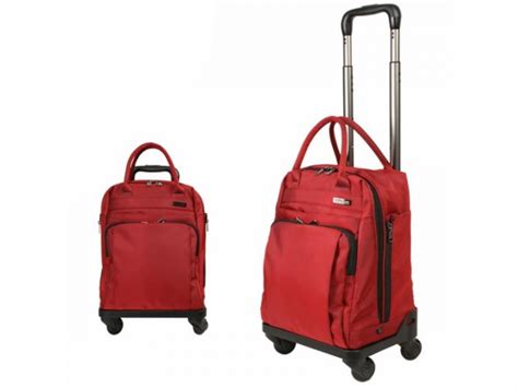 11-inches Waterproof Lightweight Carry-on Wheeled Luggage, Red