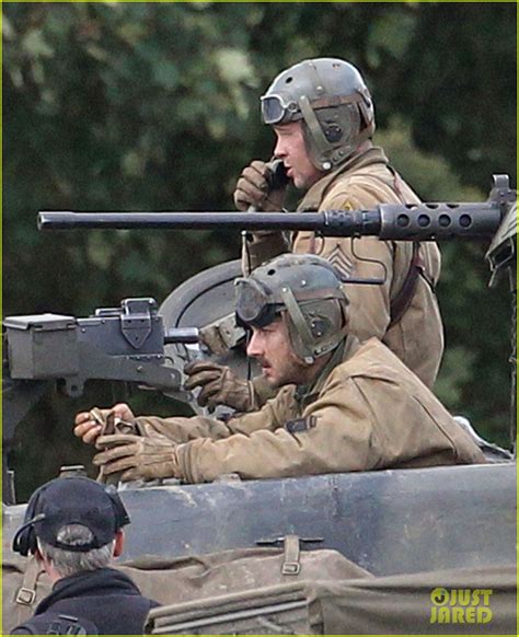 Brad Pitt & Shia LaBeouf Continue Filming 'Fury' Tank Scenes: Photo 2965916 | Brad Pitt, Jon ...