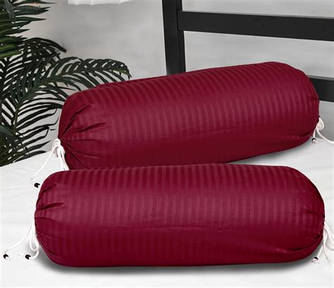 Buy Cotton Bolster Cover set of 2 (Red) Online in India at Best Price - Modern Bolsters - Bed ...