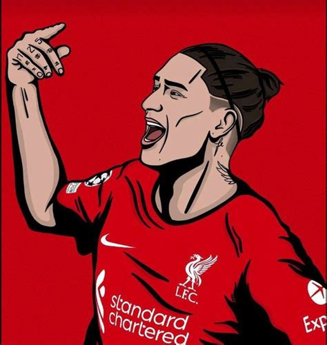 a drawing of a woman with her fist up in the air and wearing a liverpool shirt