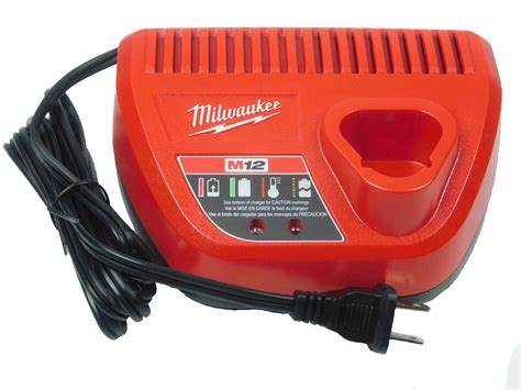 Milwaukee M12 12V Lithium-Ion Charger with Indicator Light 48-59-2401 ...