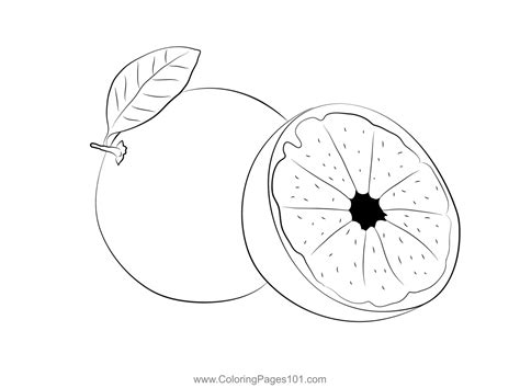 Grapefruit Juice Coloring Page for Kids - Free Grapefruit Printable ...