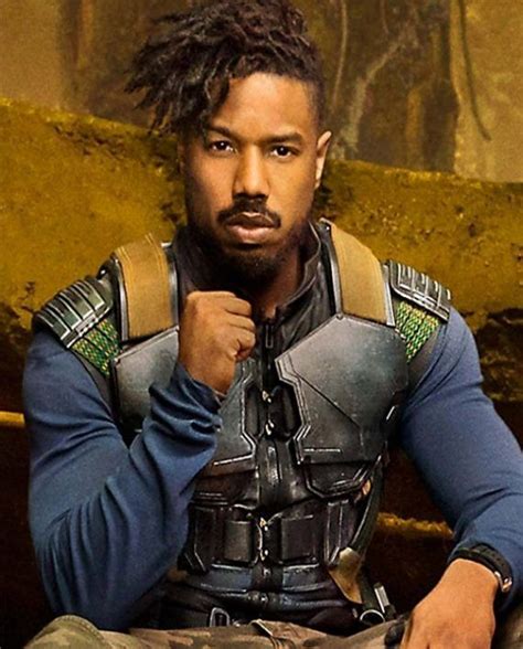 Michael B. Jordan Black Panther Leather Vest (6) | Erik killmonger, Black panther, Black panther ...