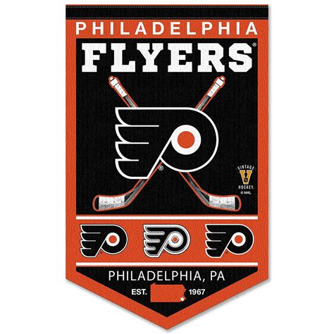 Philadelphia Flyers History Heritage Logo Banner - State Street Products