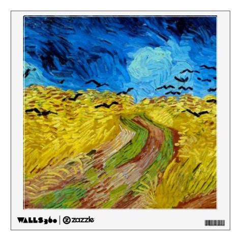 Wheatfield with Crows, Van Gogh Wall Decal | Zazzle in 2023 | Vincent ...