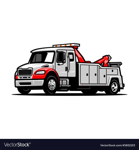 Towing and service truck logo Royalty Free Vector Image