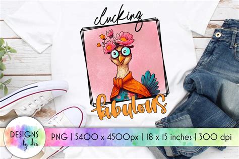 Funny Chicken Clucking Fabulous Print Graphic by Designs by Ira ...