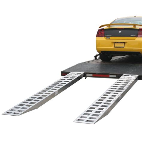 Aluminum Pin-On End Car Trailer Ramps - 120" L x 20" W | Discount Ramps