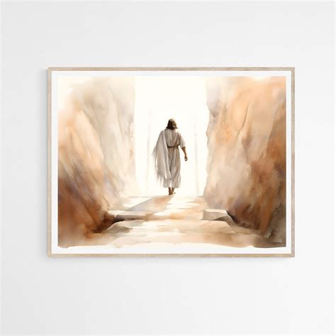 Jesus is Risen DIGITAL DOWNLOAD, Watercolor Wall Art, Modern Jesus ...